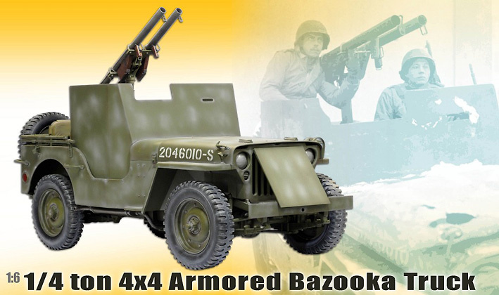 1/4 ton 4x4 Armored Bazooka Truck, 1:6, Cyber Hobbyes 