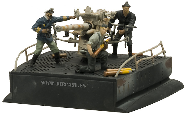 88 mm cannon. German U-Boat submarine, type VIIc., 1:32, Planeta Agostini 