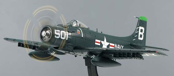 AD-4 Skyraider BuNo123827, VA-195 Dambusters, 1950s, 1:72, Hobby Master 