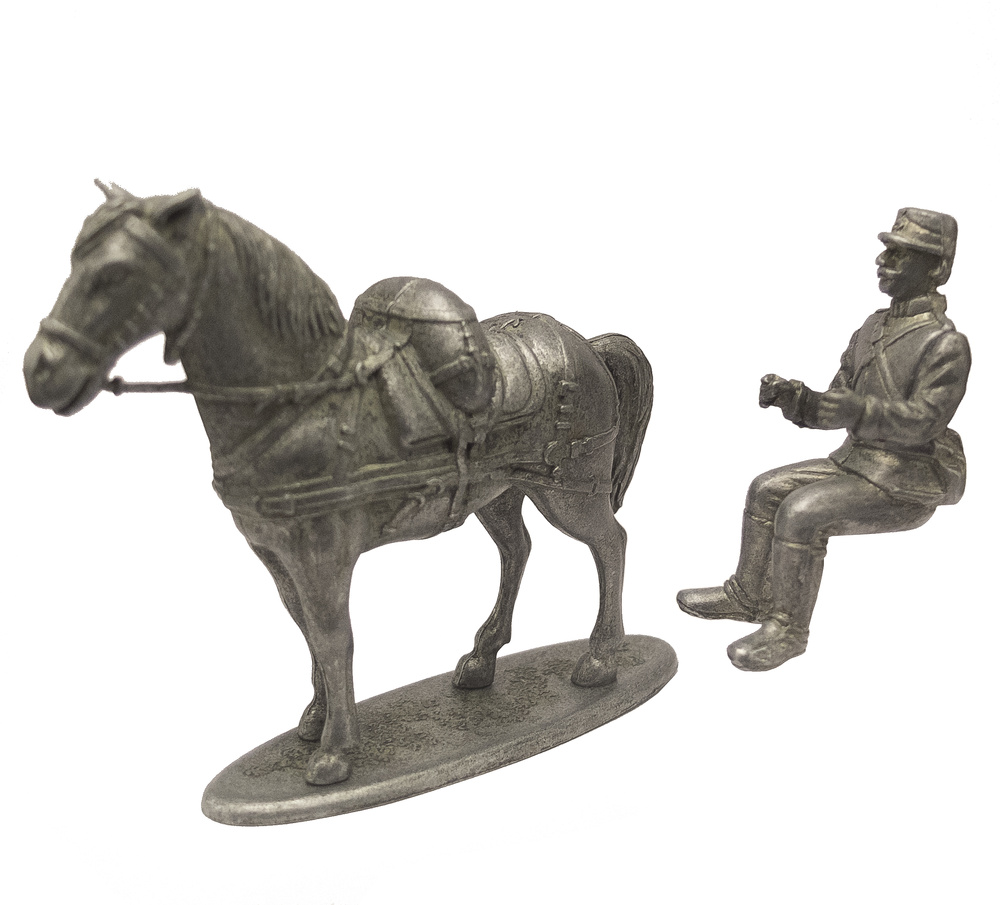 Artillery Train Driver and Draft Horse, 1:24, Atlas Editions 