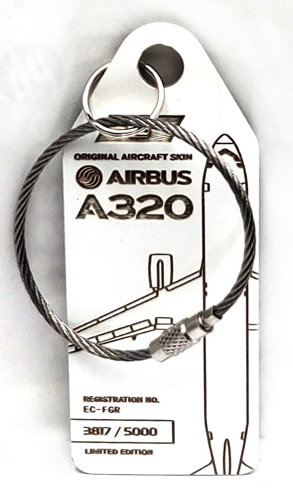 Aviationtag Airbus A320 - White (Iberia) EC-FGR White color cable adapter, 2013 