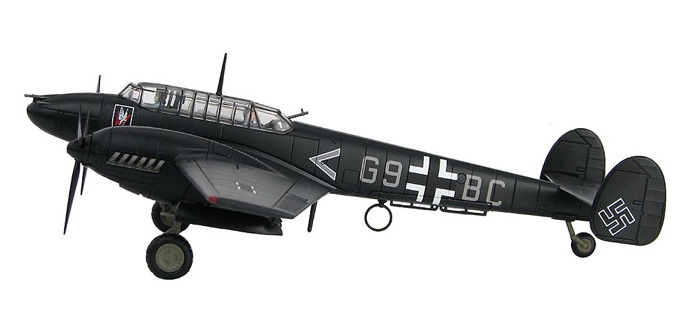 BF 110E-2 G9+BC, Oblt. Uellenbeck, II/NJG1, spring 1942, 1:72, Hobby Master 