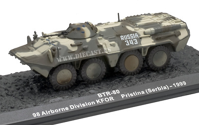 BTR-80, KFOR, 98 Airbone Division, Pristina (Serbia), 1999, 1:72, Altaya 