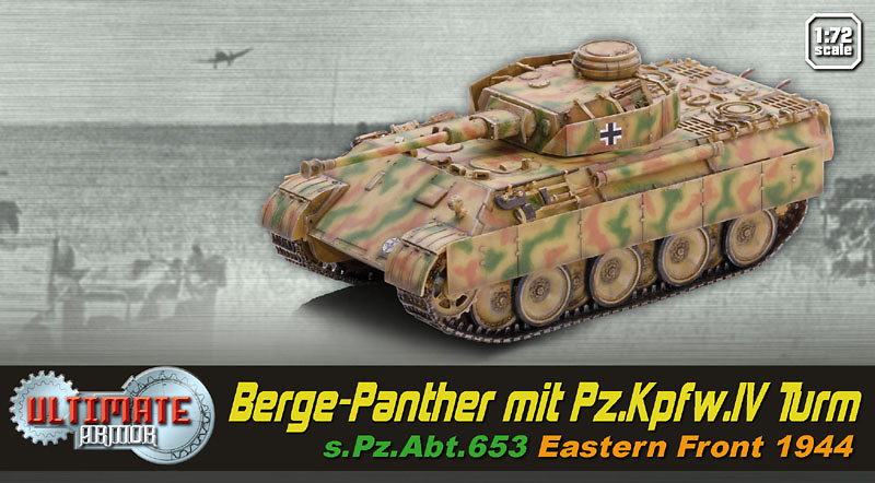 Berge-Panther mit Pz.Kpfw.IV Turm. sPz.Abt.653, Russia 1944, 1:72, Dragon Armor 