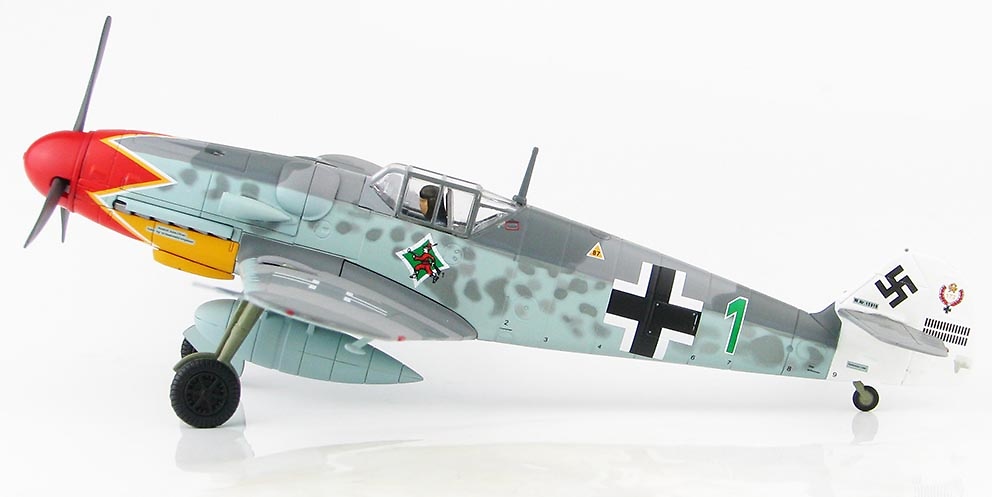 Bf-109G-6 “Green 1” Hermann Graf JG50, September 1943, Hobby Master 