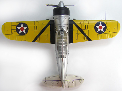 Brewster F2A-2 Buffalo, USN VF-3, 3-F-11, USS Saratoga, 1:48, Hobby Master 