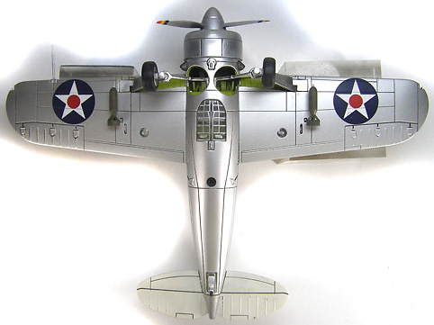 Brewster F2A-2 Buffalo, USN VF-3, 3-F-11, USS Saratoga, 1:48, Hobby Master 