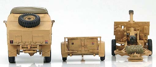 British Quad Gun Tractor with 25 pdr. gun 50th Northumbrian Infantry Div., 1:72, Hobby Master 