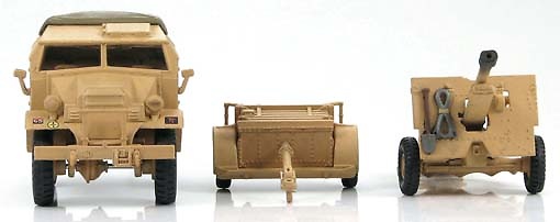 British Quad Gun Tractor with 25 pdr. gun 50th Northumbrian Infantry Div., 1:72, Hobby Master 