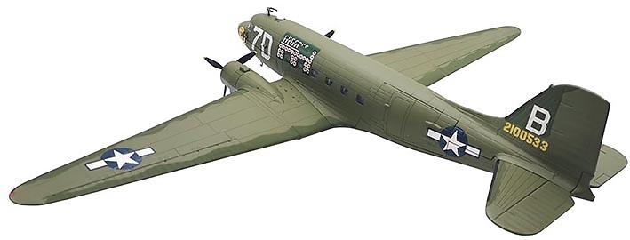 C47A, Transport Honey Bun III, U.S.A.A.F., 436 TCG, 80 TCS, France, 1945, 1:48, Franklin Mint 