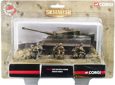CORGI, TIGER TANK WITH 6 GERMAN INFANTRY, 1:50 