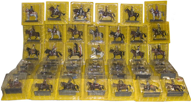Collection of 42 numbers of horse soldiers, 1:32, Cassandra/DeAgostini 