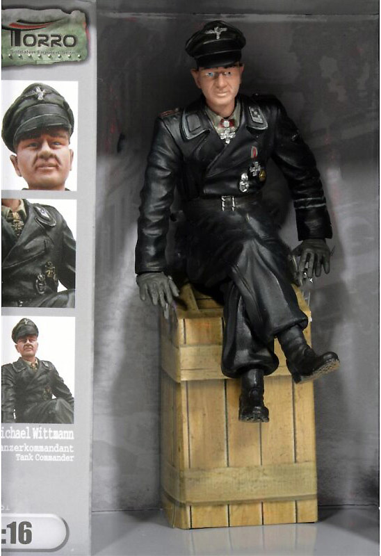 Commander Michael Wittmann sitting, WWII, 1:18, Forces of Valor 