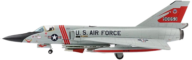 Convair F-106A Delta Dart, USAF 87th FIS Red Bulls, #59-0053, Sawyer AFB, MI, 1974, 1:72, Hobby Master 