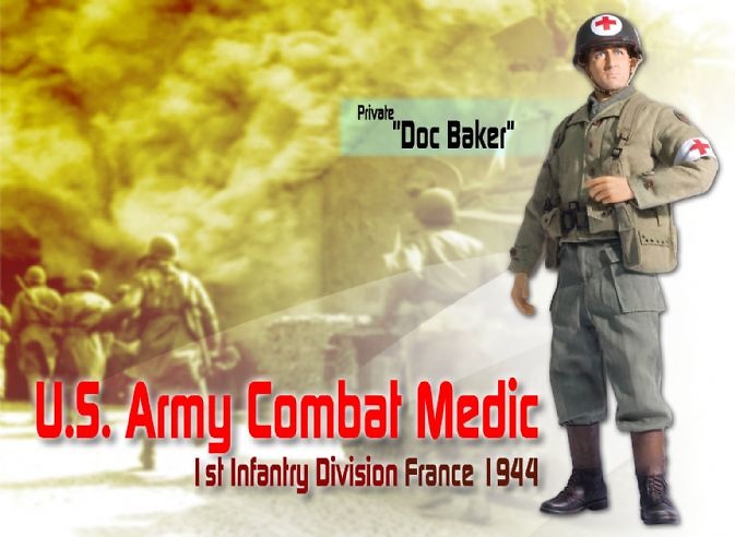 Doc Baker, U.S. Army Combat Medic, 1st Infantry Division, France 1944 (Private) 