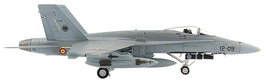 EF-18A Hornet, Spanish AF, ALA 15 Gatos, #12-09, Gando AB, Canary Islands, 2020, 1:72, Hobby Master 