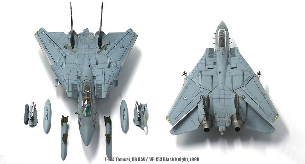 F-14A Tomcat, USN VF-154 Black Knights, 1998, 1:72, JC Wings 