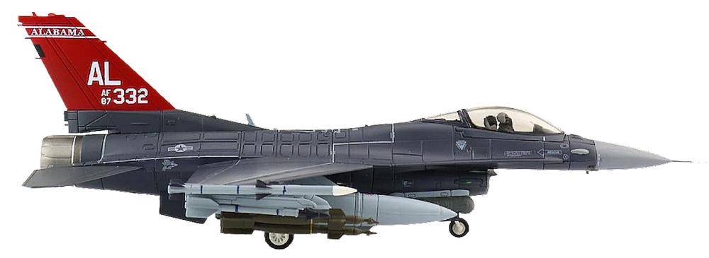 F-16C Fighting Falcon 87-0332, 100th FS, 187th FW, Alabama ANG, 2021, 1:72, Hobby Master 