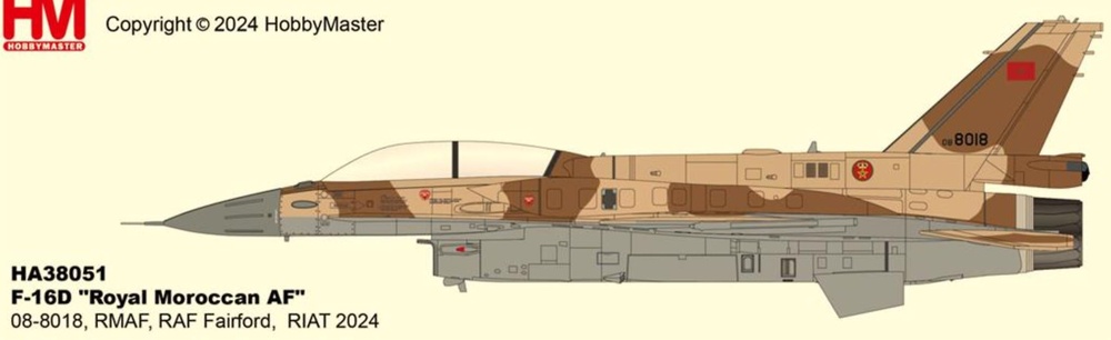 F-16D Royal Moroccan Air Force, 08-8018, RMAF, RAF Fairford, RIAT 2024, 1:72, Hobby Master, 1:72, Hobby Master 