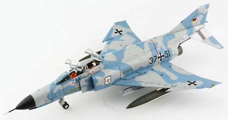 F-4E Phantom II, Luftwaffe JG 71 Richthofen, 37+51 Wolkenmaus, Wittmund AB, Germany, 1976, 1:72, Hobby Master 