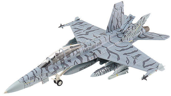 F/A-18D Hornet USMC VMFA(AW)-224 Bengals, MCAS Iwakuni, Japan, 2009, 1:72, Hobby Master 