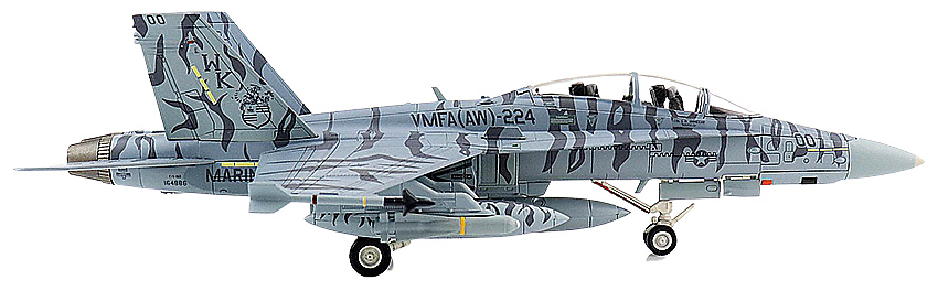 F/A-18D Hornet USMC VMFA(AW)-224 Bengals, MCAS Iwakuni, Japan, 2009, 1:72, Hobby Master 