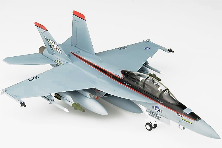 F/A-18F Super Hornet VFA-41 Black Aces, USS Nimitz CVN-68, 2008, 1:72, JC Wings 