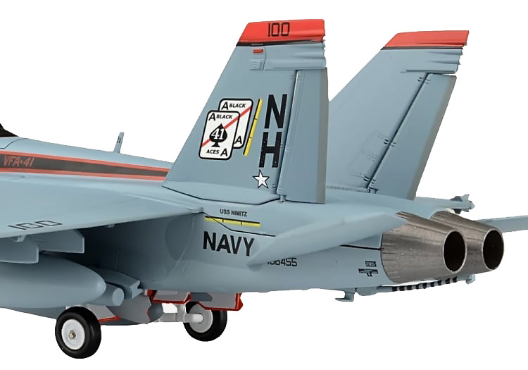 F/A-18F Super Hornet VFA-41 Black Aces, USS Nimitz CVN-68, 2008, 1:72, JC Wings 