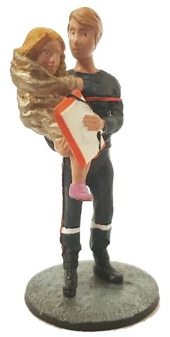 Firefighter with ambulance suit, France, 2011, 1:30, Del Prado 