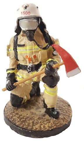 Firefighter with fire retardant suit, Berlin, Germany, 2013, 1:30, Del Prado 