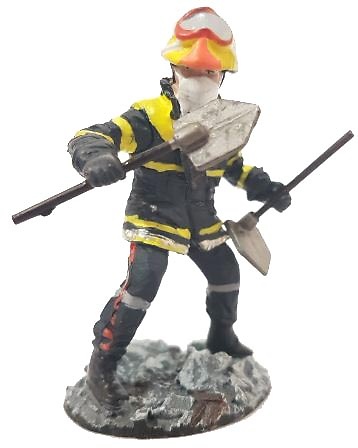 Firefighter with fire-retardant suit Eastern Pyrenees, France, 2010, 1:30, Del Prado 