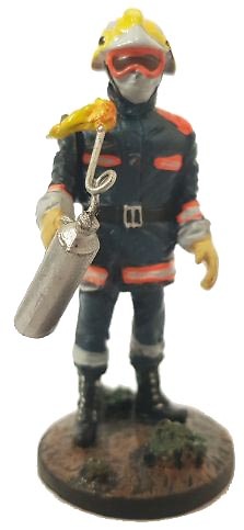 Firefighter with fireproof suit and breathing suit, Paris, 1910, 1:30, Del Prado... 