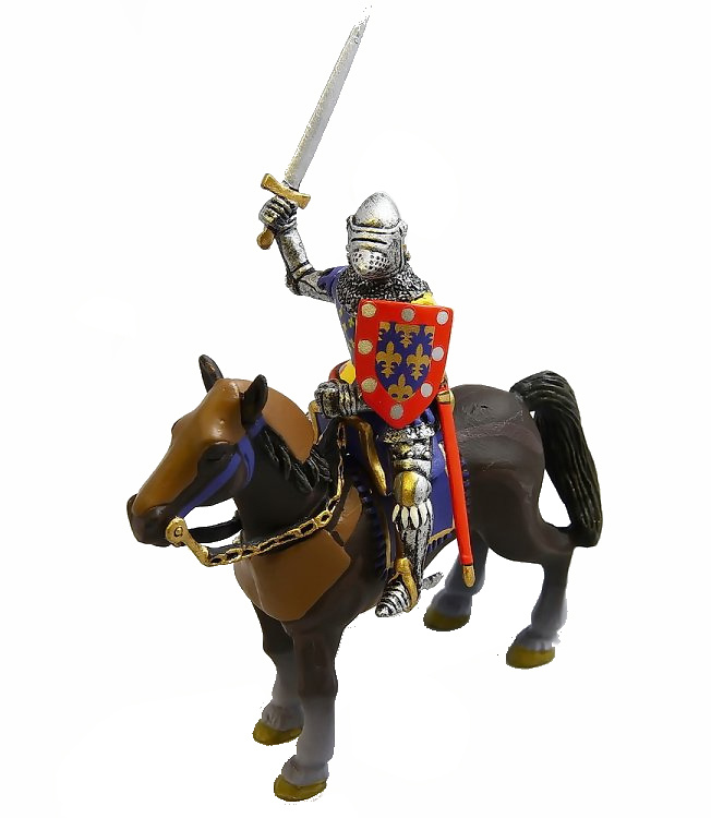 French knight with sword, 12th century 
