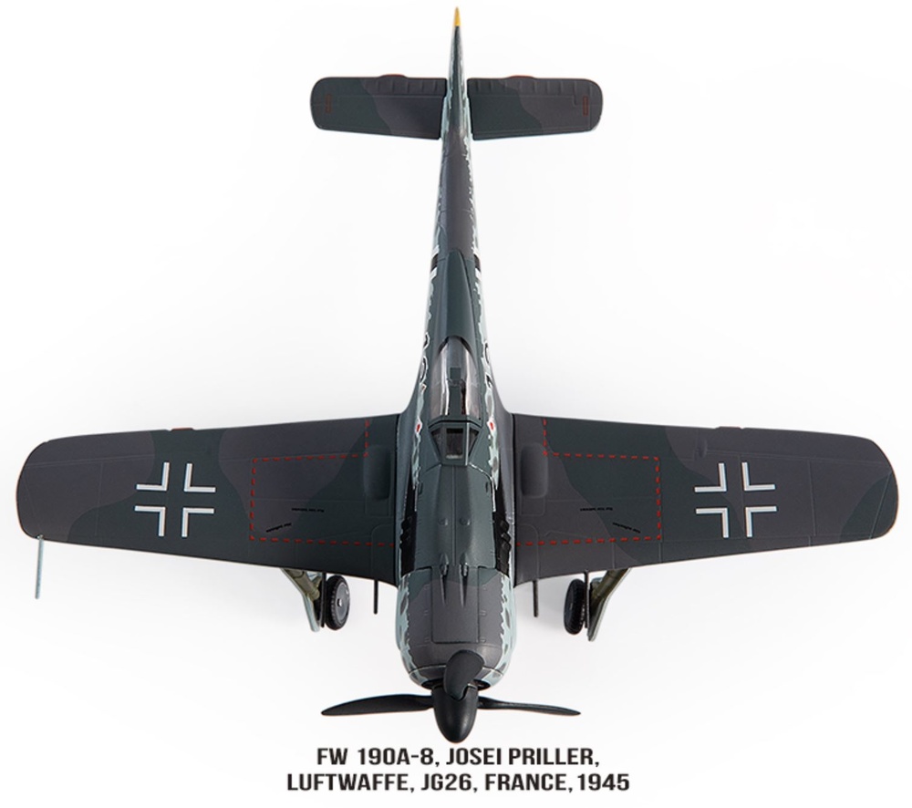Fw 190A, Luftwaffe JG 26 Schlageter, Black 13, Joseph Priller, France, 1945, 1:72, JC Wings 