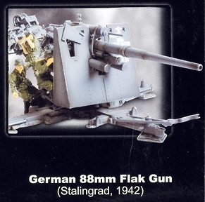 GERMAN 88mm. FLAK GUN, STALINGRAD, 1:32, Forces of Valor 