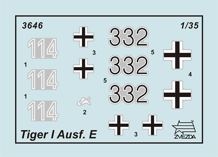 German heavy tank (early production) Tiger I Ausf. E, 1:35, Zvezda 