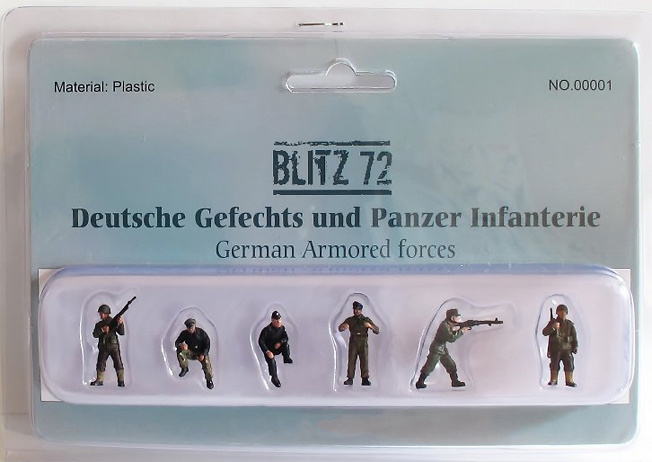 German infantry and Panzer crew (6 figures), 1:72, Blitz 72 