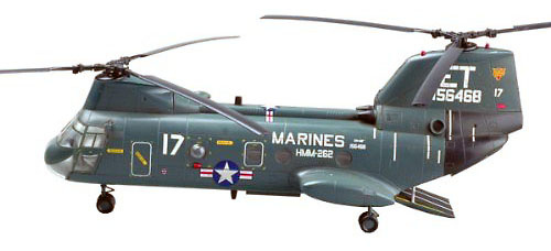 Helicopter CH-46D, Marines, Seaknight, 1:72, Easy Model 