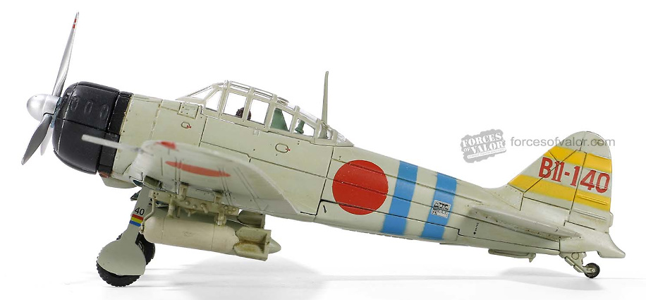 IJN Mitsubishi A6M2b (Model 21) Zero, 4th Hokotai, Carrier Hiryu, Pearl Habour 1941, 1:72, Forces of Valor 