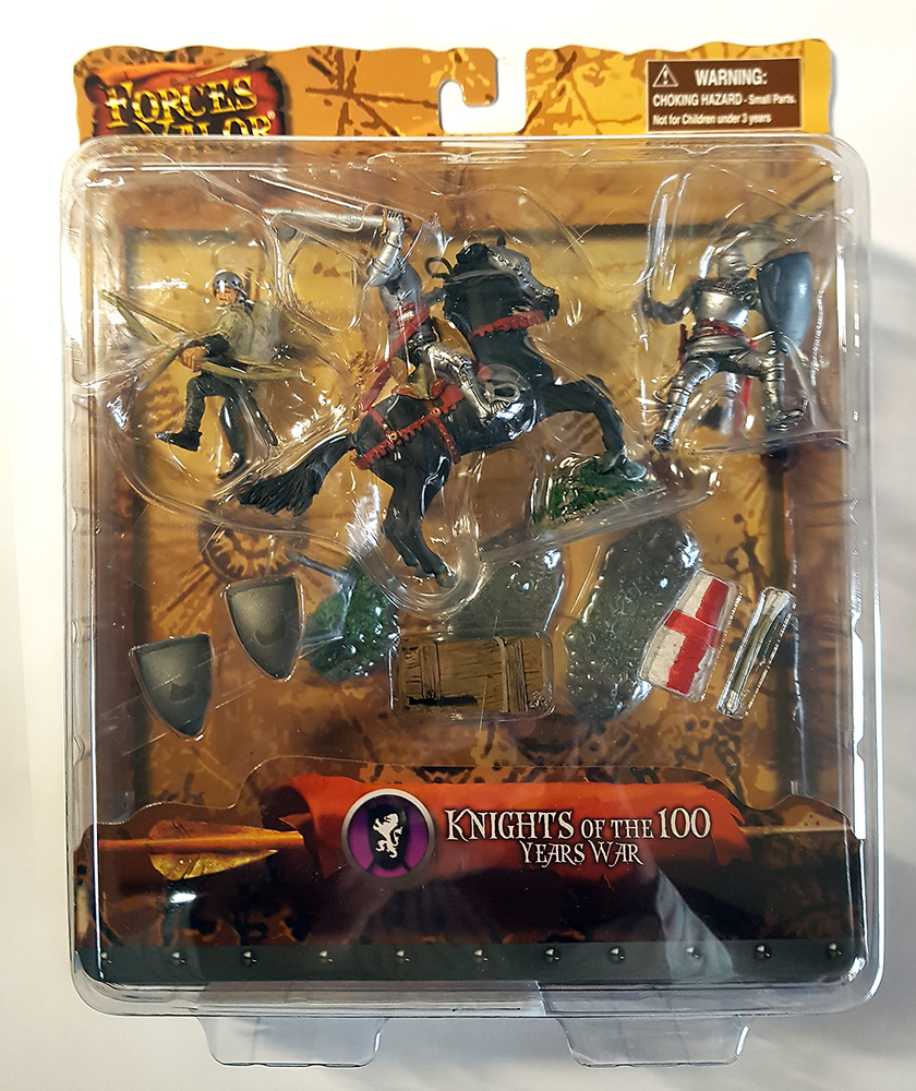Knight of the 100 Years War plus two soldiers and accessories, 1:32, Forces of Valor 
