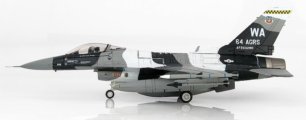 Lockheed F-16C Block 32 Fighting Falcon 86-0280, 64 AGRS Commander, 2012, 1:72, Hobby Master 