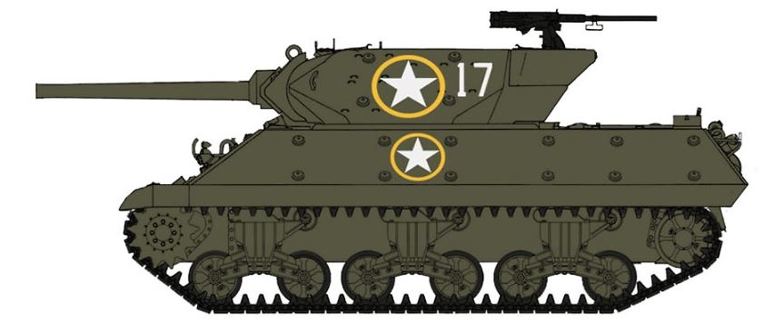 M10 Tank Destroyer 601st Tank Destroyer Battalion Volturno River, 1943, 1:72, Hobby Master 