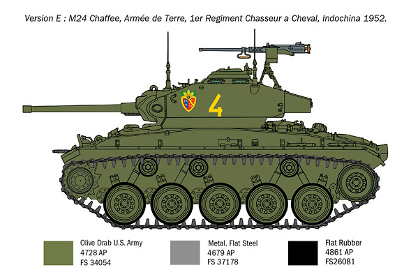 M24 Chaffee, Korean War, 1:35, Italeri 