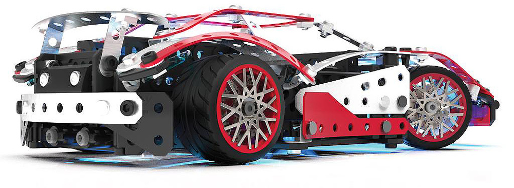 Meccano, 25-in-1 Motorized Supercar STEM Model Building Kit , Meccano 