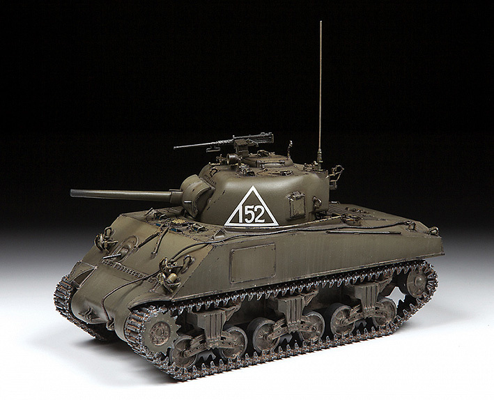 Medium tank M4A2 Sherman 75mm, Zvezda 