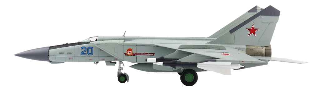 MiG-25PDS Foxbat-E, Ukrainian AF, 146th GFAR, Blue 20, Vasilkov AB, Ukraine, 1990, 1:72, Hobby Master 