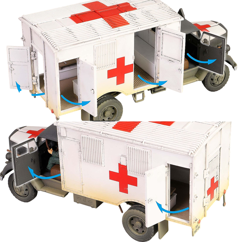 Opel Blitz Ambulance Kfz.305 3t Cargo Truck, 6 6700 A-Type, 1:32, Forces of Valor 