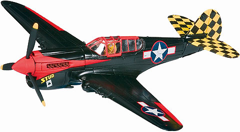 P-40F Warhawk, Lt. Col. Robert Baseler, CO of the 325th FG, Mateur, Tunisia, Sept. 1943, 1:72, Corgi 