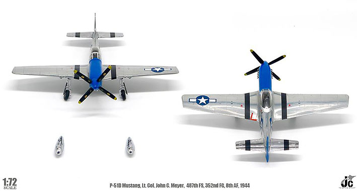P-51D Mustang Lt. Col J.C. Meyer 487th Fighter Sqn. 352nd Fighter Group 8th Air Force 1944, 1:72, JC Wings 