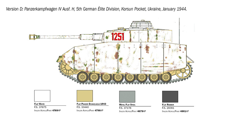 Pz. Kpfw. IV Ausf. H, Germany, WWII, 1:35, Italeri 